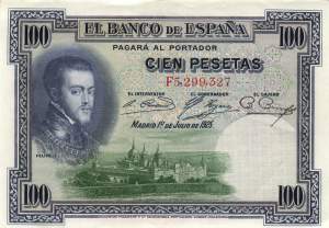 100 Pesetas 1.7.1925